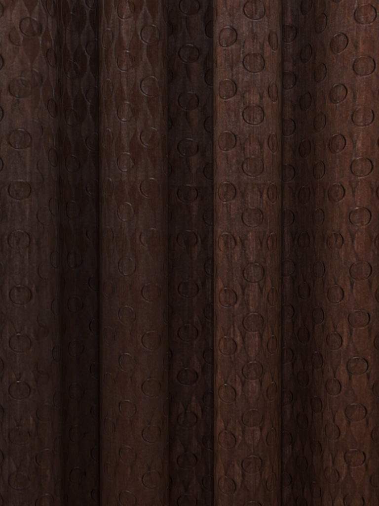 Coffee Embossed Curtain