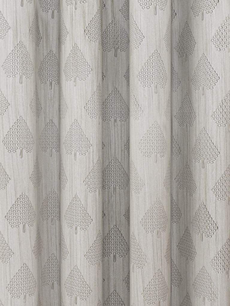 Embossed Grey Curtains