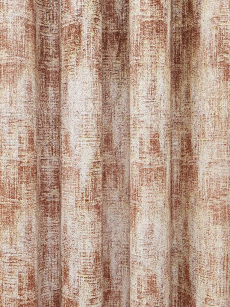 Textured Coffee Printed Curtain Design